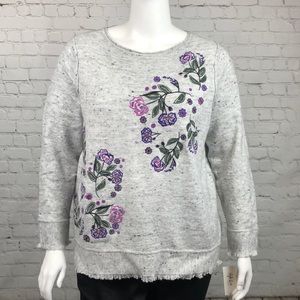 Style & Co Floral Sweater 1x